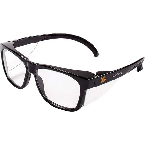 KleenGuard - Clear Lenses, Framed Safety Glasses - Anti-Fog, Black Frame, Size Universal, Wrap Around - Benchmark Tooling