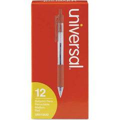 UNIVERSAL - Pens & Pencils Type: Comfort Grip Retractable Pen Color: Red - Benchmark Tooling
