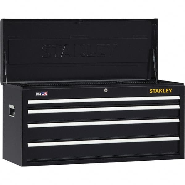 4 Drawer 1 Compartment Top Tool Chest 40-1/2″ Wide x 16″ Deep x 19-3/4″ High, 340 Lb Capacity, Steel, Black