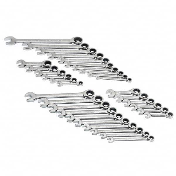 GearWrench - Wrench Sets Tool Type: Ratcheting Combination Wrench System of Measurement: Inch/Metric - Benchmark Tooling