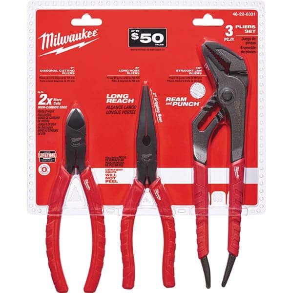 Milwaukee Tool - Plier Sets Set Type: Plier Set Number of Pieces: 3.000 - Benchmark Tooling