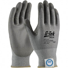 PIP - Size XL, ANSI Cut Lvl A3, Puncture Lvl 2, Abrasion Lvl 4, Polyurethane Coated Dyneema Diamond Technology Cut Resistant Gloves - Palm & Fingers Coated, Knit Wrist, Gray, Paired - Benchmark Tooling