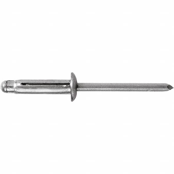 STANLEY Engineered Fastening - Size 6 Dome Head Aluminum Open End Blind Rivet - Aluminum Mandrel, 0.04" to 0.354" Grip, 3/16" Head Diam, 0.197" to 0.207" Hole Diam, - Benchmark Tooling