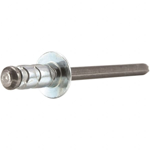 STANLEY Engineered Fastening - Size 4 Dome Head Aluminum Multi Grip Blind Rivet - Steel Mandrel, 0.251" to 0.437" Grip, 1/8" Head Diam, 0.129" to 0.142" Hole Diam, 0.078" Body Diam - Benchmark Tooling