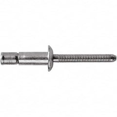 STANLEY Engineered Fastening - Size 8 Dome Head Stainless Steel Structural with Locking Stem Blind Rivet - Stainless Steel Mandrel, 0.08" to 5/8" Grip, 1/4" Head Diam, 0.261" to 0.276" Hole Diam, 0.162" Body Diam - Benchmark Tooling