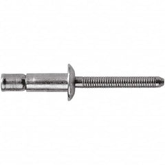 STANLEY Engineered Fastening - Size 8 Dome Head Steel Structural with Locking Stem Blind Rivet - Steel Mandrel, 0.08" to 3/8" Grip, 1/4" Head Diam, 0.261" to 0.276" Hole Diam, 0.162" Body Diam - Benchmark Tooling