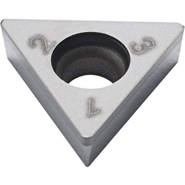 Seco - TCGW1.81.5 Grade CBN010 PCBN Turning Insert - Uncoated, 60° Triangle, 0.016" Corner Radius - Benchmark Tooling
