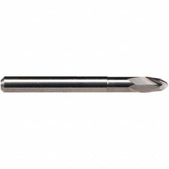 Emuge - 2mm Diam, 3mm LOC, 2 Flute Solid Carbide Ball End Mill - Uncoated, Single End, 57mm OAL, 6mm Shank Diam, Ball Flute - Benchmark Tooling
