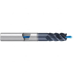 Emuge - 16mm Diam, 32mm LOC, 4 Flute Solid Carbide Roughing & Finishing End Mill - TiAlN Finish, 108mm OAL, 16mm Shank Diam, Cylindrical Shank, 45° Helix, Extra Long Length - Benchmark Tooling