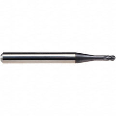 Ball End Mill: 2 Flute, Solid Carbide 57 mm OAL, 6 mm Shank Dia, TiAlN Coated, Series 2834A