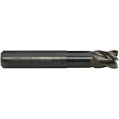Emuge - 1/2" Diam, 5/8" LOC, 4 Flute Solid Carbide Roughing & Finishing End Mill - CrN Finish, 3-1/4" OAL, 1/2" Shank Diam, Cylindrical Shank, 40° Helix, Long Length - Benchmark Tooling