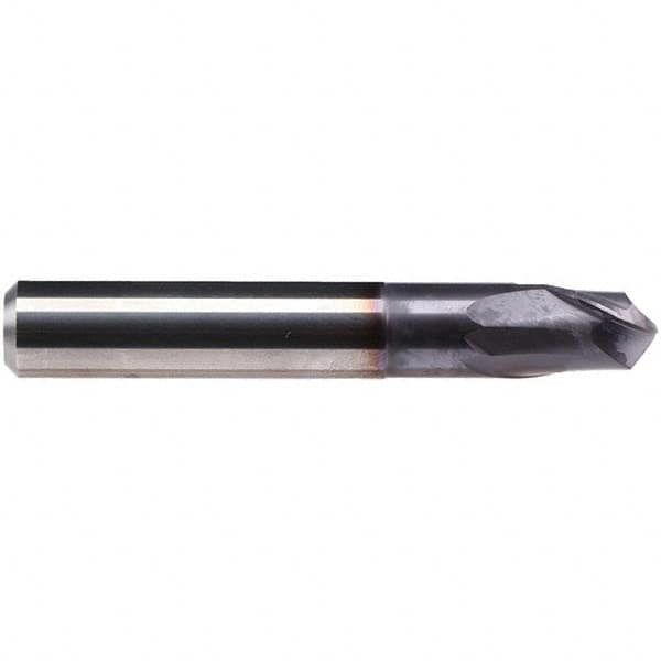 Emuge - 4mm Diam, 4mm LOC, 2 Flute Solid Carbide Ball End Mill - TiAlN Finish, Single End, 57mm OAL, 6mm Shank Diam, Ball Flute - Benchmark Tooling