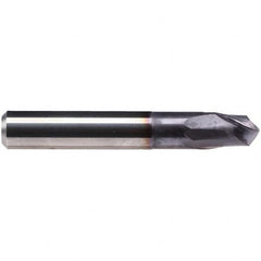 Emuge - 4mm Diam, 4mm LOC, 2 Flute Solid Carbide Ball End Mill - TiAlN Finish, Single End, 57mm OAL, 6mm Shank Diam, Ball Flute - Benchmark Tooling