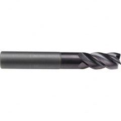 Emuge - 20mm Diam, 38mm LOC, 4 Flute Solid Carbide Roughing & Finishing End Mill - TiAlN Finish, 126mm OAL, 20mm Shank Diam, Weldon Shank, 40° Helix, Extra Long Length - Benchmark Tooling