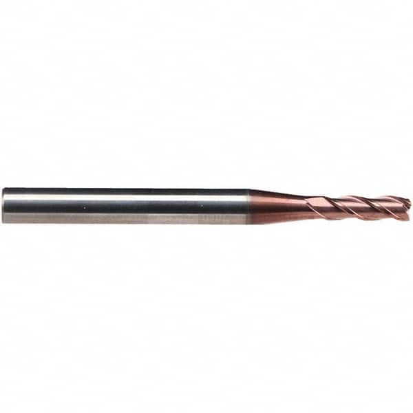 Emuge - 10mm Diam, 30mm LOC, 3 Flute Solid Carbide Roughing & Finishing End Mill - TiAlN Finish, 80mm OAL, 10mm Shank Diam, Cylindrical Shank, 38° Helix, Centercutting, Extra Long Length - Benchmark Tooling