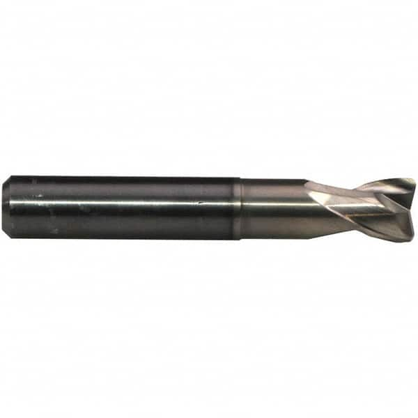 Emuge - 6mm Diam, 3mm LOC, 2 Flute Solid Carbide Roughing & Finishing End Mill - CrN Finish, 57mm OAL, 6mm Shank Diam, Cylindrical Shank, 30° Helix, Stub Length - Benchmark Tooling