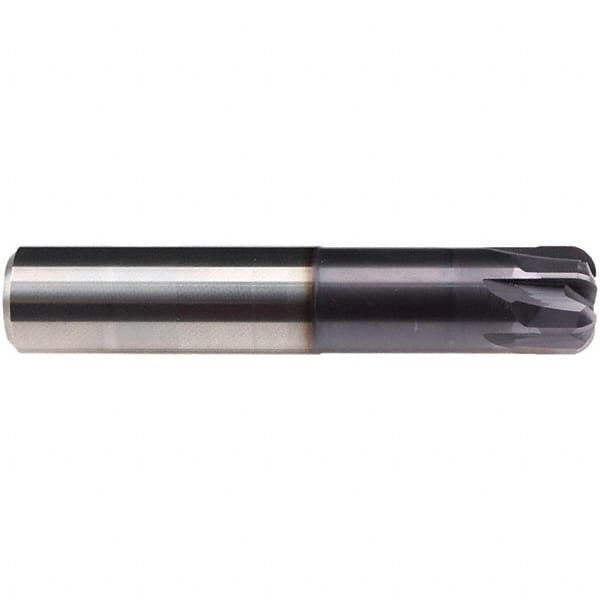 Emuge - 3/4" Diam, 1-7/8" LOC, 4 Flute Solid Carbide Roughing & Finishing End Mill - TiAlN Finish, 4" OAL, 3/4" Shank Diam, Cylindrical Shank, 0° Helix, Stub Length - Benchmark Tooling