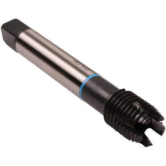 Emuge - M27x1.50 Metric Fine 6HX 5 Flute Nitride/Oxide Finish High Speed Steel Straight Flute Machine Tap - Modified Bottoming, Right Hand Thread, 140mm OAL, 28mm Thread Length - Exact Industrial Supply