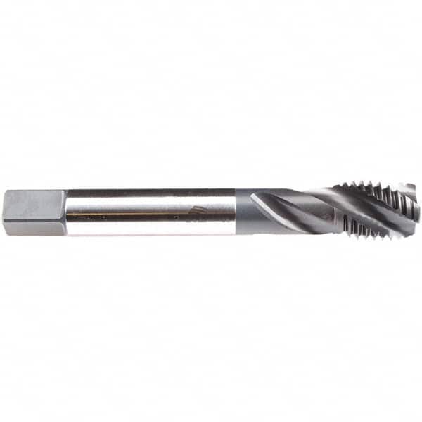 Emuge - M24x3.00 M 3 Flute 6H Modified Bottoming Spiral Flute Tap - High Speed Steel, NE2 Finish, 160mm OAL, Right Hand Flute, Right Hand Thread, Series C4933200 - Benchmark Tooling