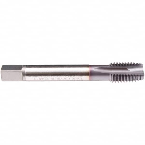 Emuge - M24x3.00 M 3 Flute 6H Plug Spiral Flute Tap - High Speed Steel, TiCN Finish, 160mm OAL, Right Hand Flute, Right Hand Thread, Series C1579300 - Benchmark Tooling