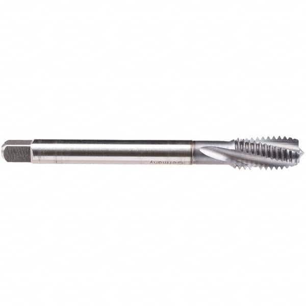 Emuge - 7/16-14 UNC 4 Flute BT Modified Bottoming Spiral Flute Tap - High Speed Steel, TiCN Finish, 3.937" OAL, Right Hand Flute, Right Hand Thread, Series CU459600 - Benchmark Tooling