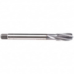 Emuge - 7/16-14 UNC 4 Flute BT Modified Bottoming Spiral Flute Tap - High Speed Steel, TiCN Finish, 3.937" OAL, Right Hand Flute, Right Hand Thread, Series CU459600 - Benchmark Tooling