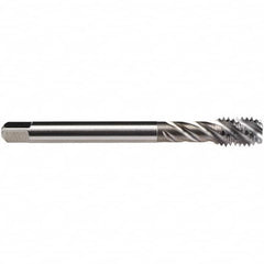 Emuge - M16x2.00 M 4 Flute Bottoming Spiral Flute Tap - High Speed Steel, Bright Finish, 110mm OAL, Right Hand Flute, Right Hand Thread, Series Enorm Z/E - Benchmark Tooling