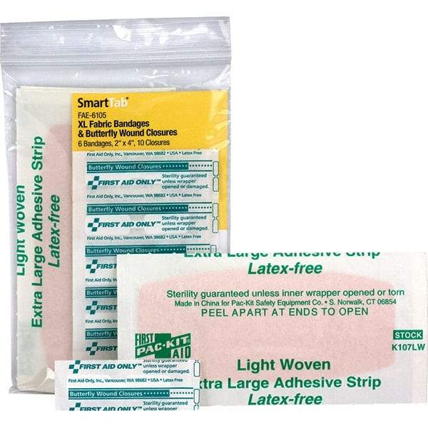 PRO-SAFE - 4" Long x 1/8" Wide, Butterfly Wound Care - White, Woven Fabric Bandage - Benchmark Tooling