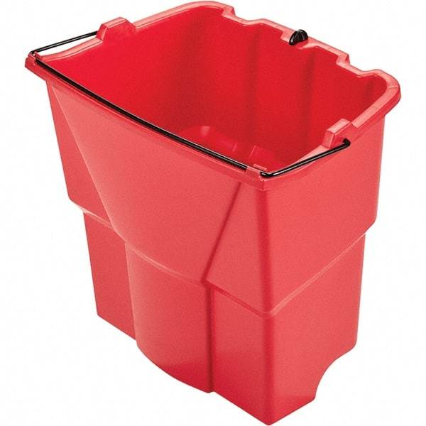 Rubbermaid - 35 Qt Plastic Bucket - 15.2" Long x 14" High x 9.8" Wide, Red - Benchmark Tooling