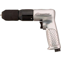 Ingersoll-Rand - 1/2" Reversible Keyless Chuck - Pistol Grip Handle, 5,000 RPM, 0.5 hp, 90 psi - Benchmark Tooling