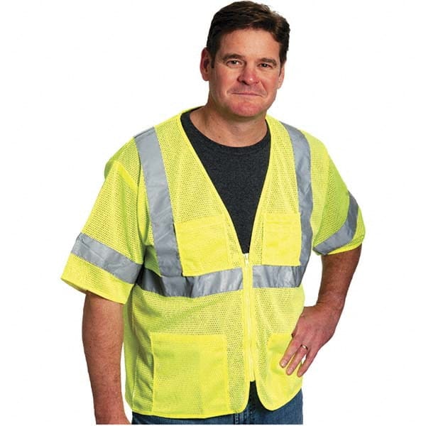 PIP - Size L Yellow Mesh General Purpose High Visibility Vest - Benchmark Tooling