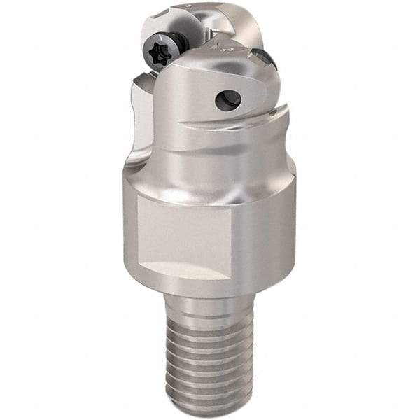 Seco - 13.4mm Cutting Diam, 6mm Max Depth of Cut, Modular Connection Indexable Copy End Mill - 2 Inserts, RP.. 1204 Insert, 217.29I-06 Toolholder, Steel, Through Coolant - Benchmark Tooling