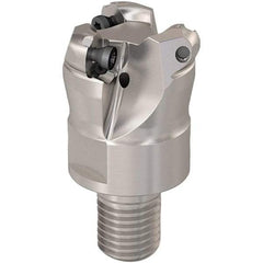 Seco - 23mm Cutting Diam, 6mm Max Depth of Cut, Modular Connection Indexable Copy End Mill - 3 Inserts, RP.. 1204 Insert, 217.29-06 Toolholder, Steel, Through Coolant - Benchmark Tooling