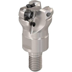 Seco - 19.75mm Cutting Diam, 6mm Max Depth of Cut, Modular Connection Indexable Copy End Mill - 3 Inserts, RP.. 1204 Insert, 217.29I-06 Toolholder, Steel, Through Coolant - Benchmark Tooling