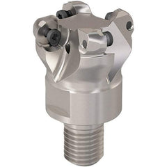 Seco - 28mm Cutting Diam, 6mm Max Depth of Cut, Modular Connection Indexable Copy End Mill - 4 Inserts, RP.. 1204 Insert, 217.29-06 Toolholder, Steel, Through Coolant - Benchmark Tooling