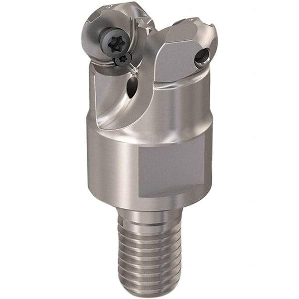 Seco - 13mm Cutting Diam, 6mm Max Depth of Cut, Modular Connection Indexable Copy End Mill - 2 Inserts, RP.. 1204 Insert, 217.29-06 Toolholder, Steel, Through Coolant - Benchmark Tooling