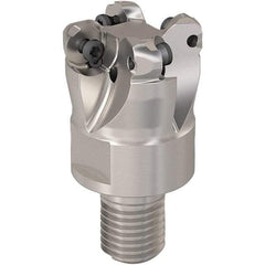 Seco - 23mm Cutting Diam, 6mm Max Depth of Cut, Modular Connection Indexable Copy End Mill - 4 Inserts, RP.. 1204 Insert, 217.29-06 Toolholder, Steel, Through Coolant - Benchmark Tooling