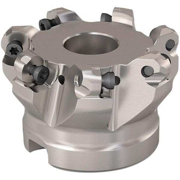 Seco - 51mm Cut Diam, 6mm Max Depth, 22mm Arbor Hole, 7 Inserts, RP..1204 Insert Style, Indexable Copy Face Mill - R220.29 Cutter Style, 11,200 Max RPM, 40mm High, Through Coolant, Series R220.29 - Benchmark Tooling