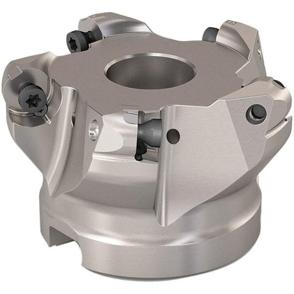 Seco - 51mm Cut Diam, 6mm Max Depth, 22mm Arbor Hole, 5 Inserts, RP..1204 Insert Style, Indexable Copy Face Mill - R220.29 Cutter Style, 11,200 Max RPM, 40mm High, Through Coolant, Series R220.29 - Benchmark Tooling