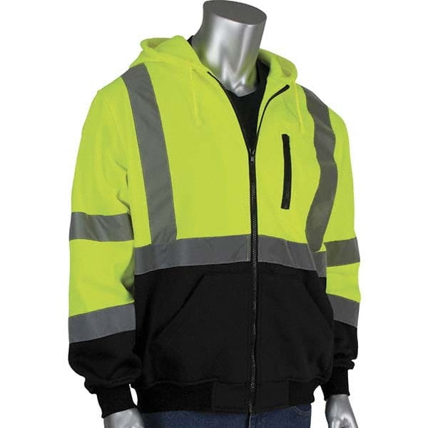 PIP - Size S Black & Hi-Vis Yellow High Visibility Long Sleeve Sweatshirt - Benchmark Tooling