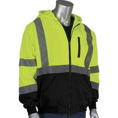 PIP - Size 2XL Black & Hi-Vis Yellow High Visibility Long Sleeve Sweatshirt - Benchmark Tooling