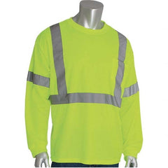 PIP - Size 2XL Hi-Vis Yellow High Visibility Long Sleeve T-Shirt - Benchmark Tooling