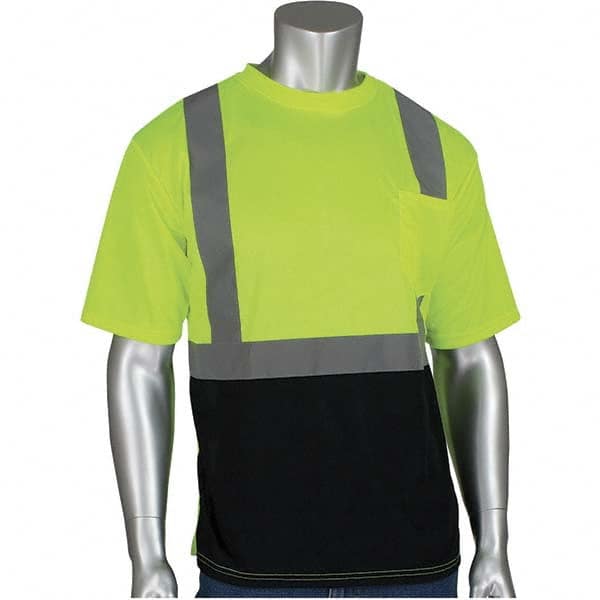 PIP - Size 4XL Black & Hi-Vis Yellow High Visibility Short Sleeve T-Shirt - Benchmark Tooling