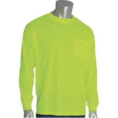 PIP - Size M Hi-Vis Yellow High Visibility Long Sleeve T-Shirt - Benchmark Tooling