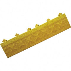 Ergo Advantage - 18" Long x 4" Wide x 1" Thick, Anti-Fatigue Modular Matting Anti-Fatigue Flooring - Male, 1 Interlocking Side, Yellow, For Dry & Wet Areas - Benchmark Tooling