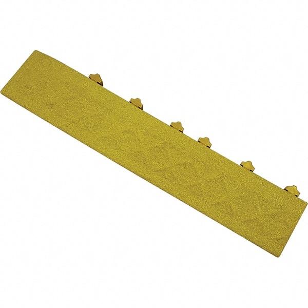 Ergo Advantage - 22" Long x 4" Wide x 1" Thick, Anti-Fatigue Modular Matting Anti-Fatigue Flooring - Male, 1 Interlocking Side, Yellow, For Dry & Wet Areas - Benchmark Tooling