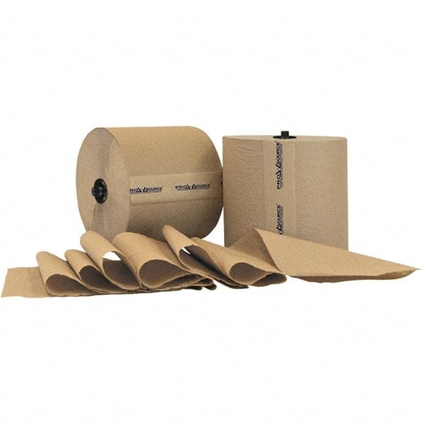 PRO-SOURCE - Hard Roll of 1 Ply Natural Paper Towels - 7-7/8" Wide, 800' Roll Length - Benchmark Tooling