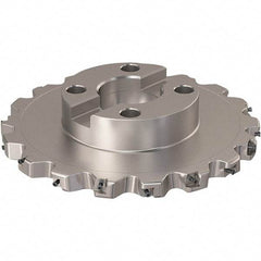 Seco - Shell Mount Connection, 0.787" Cutting Width, 59.31mm Depth of Cut, 250mm Cutter Diam, 60mm Hole Diam, 9 Tooth Indexable Slotting Cutter - R335.25 Toolholder, XNHQ 12 Insert, Right Hand Cutting Direction - Benchmark Tooling
