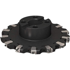 Seco - Shell Mount Connection, 17/32" Cutting Width, 2-1/8" Depth of Cut, 200mm Cutter Diam, 40mm Hole Diam, 7 Tooth Indexable Slotting Cutter - R335.25 Toolholder, XNHQ 1407 Insert, Right Hand Cutting Direction - Benchmark Tooling