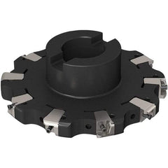 Seco - Shell Mount Connection, 0.669" Cutting Width, 43.82mm Depth of Cut, 160mm Cutter Diam, 40mm Hole Diam, 5 Tooth Indexable Slotting Cutter - R335.25 Toolholder, XNHQ 1407 Insert, Right Hand Cutting Direction - Benchmark Tooling